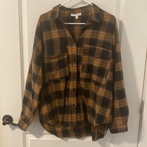 Flannel from 12th tribe boutique. One size fits all. Great for fall!